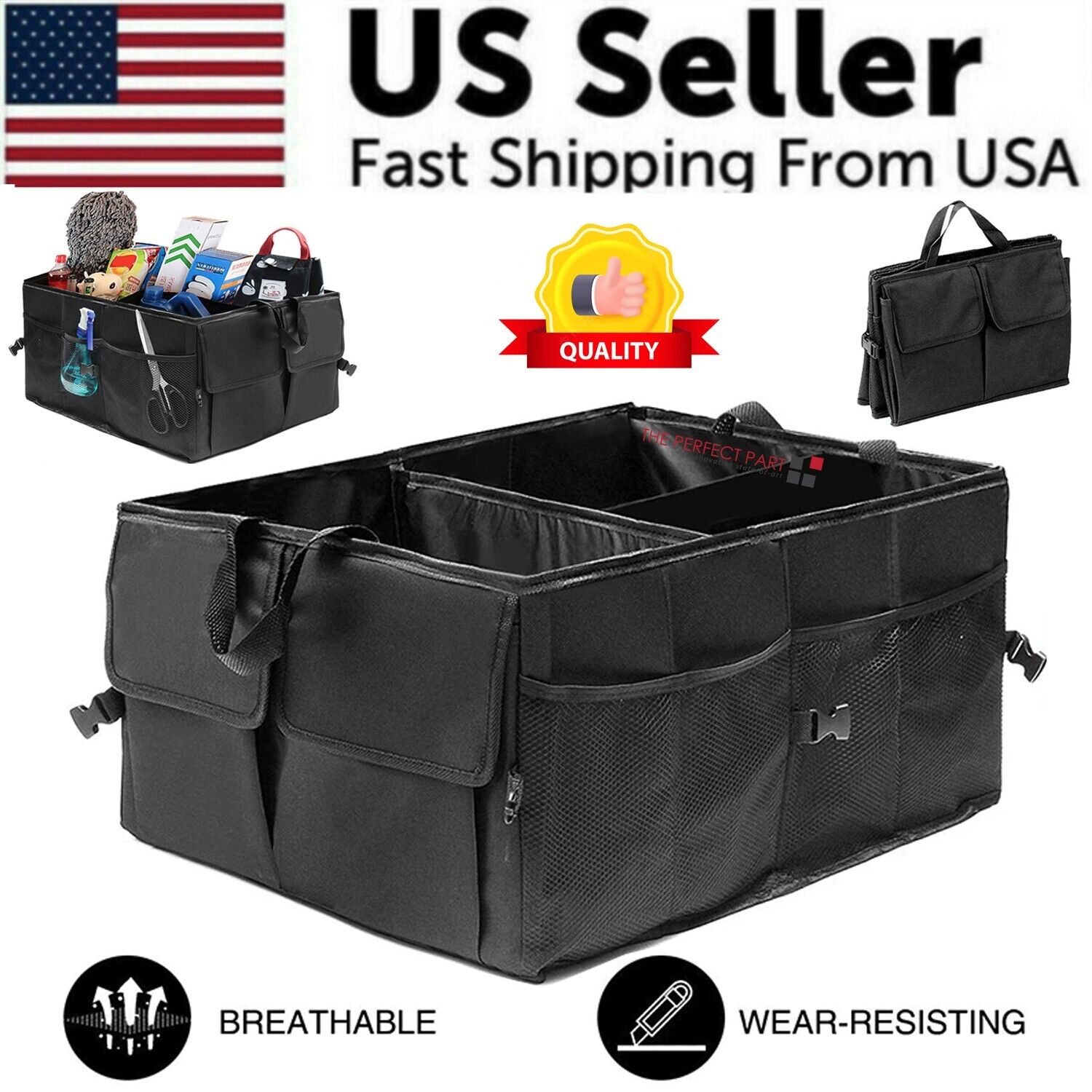 40L Fold-Flat Trunk Organizer
